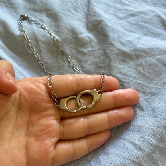 Silver Handcuff Necklace - Picture 3 of 3